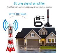 Antenne TV portable intérieure et extérieure,DAB amplifiée,réponse rapide,antenne numérique HD 30DBI avec amplificateur