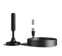 Antenne TV portable non magnétique, antenne numérique intérieure et extérieure, antenne de réception de signal HD pour Freeview DVB-T TV Broadcast (Noir)