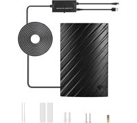 Antenne Tv Pour Smart Tv 25 Dbi Atsc Antenne Tv Numérique Intérieure Avec Amplificateur Usb 500 Miles Antenne Tv Dvb-T2 Rg174 Câble Coaxial 5M/16.4Ft Prise En Charge 4K 720P 1080P