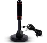 Antenne Tv Puissante Pour Intérieur Et Extérieur, Dvb-T2 Dtmb Rotation 360° Avec Base Magnétique, Antenne Tnt Hd, Tnt Amplificateur Signal Prendre En Charge De Tv 4K 1080P Vhf Hdtv Gratuites
