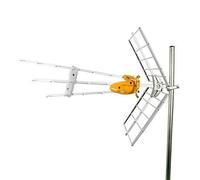 Antenne TV - TELEVES - Doublet panneau - UHF - Résistante aux intempéries - Argent/Orange