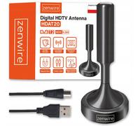 Antenne TV terrestre intérieure DVBT2 HEVC H.265, puissante, 5 m, Zenwire HDAT20