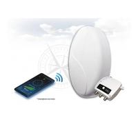Antenne TV TNT extérieure blanc UHF Patch 50 HD Connect LTE 700 3 sorties, alimentation amplificateur intégré gain 50 dB