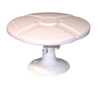 Antenne TV TNT Extérieure Omnidirectionnelle TONNA + Amplificateur Blanc - gain amplifiée 40 dB