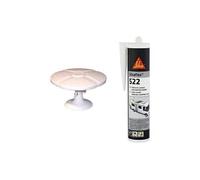 Antenne tv tnt extérieure omnidirectionnelle tonna + amplificateur blanc - gain amplifiée 40 db + sikaflex-522, colle-mastic, blanc, 300ml