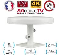 Antenne TV TNT HD 4K Omnidirectionnelle 55dB Camping car / caravane / camion / fourgon / bateau OMNI PRO PLUS - GARANTIE 10 ANS