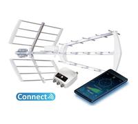 Antenne TV UHF - Power 55 - Amplificateur 1 entrée 3 sorties - Extérieure - Filtre 4G LTE700 - Large bande