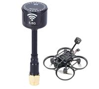 Antenne UFL RHCP, 5,8 GHz 3dBi Sucette d'Antenne Directionnelle Super Mini Antenne pour FPV Drone de Course Accessoire des Pièces RC (RP - SMA Trou intérieur - Noir)