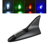 Antenne Universelle De Toit D'aileron De Requin De Voiture,Lumière Flash Led À Énergie Solaire,Radio Automobile,Modification D'aile Arrière De Toit,Lumière Décorative - Type Black 1pc