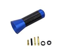 Antenne Universelle pour Voiture, Signal 3,5 cm, Fibre de Carbone, Toit, Radio, antenne Courte, Mini FM/AM, Accessoires Auto(Blue)