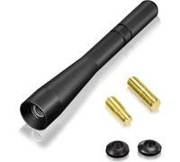 Antenne Voiture Courte Petite Universel 10cm Amplifiée Autoradio FM AM Toit Puissante pour Tuner Stereo Auto Véhicule Camion SUV,2 Boulons à Vis de Différentes Tailles M5.0 M6.0.[U65]