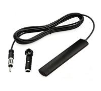 Antenne Voiture FM, Antenne Autoradio Voiture avec Adaptateur DIN 41585 vers ISO Adhésive Pare-Brise Câble Radio AM FM Dab Voiture Camion Signal Amplifié Installation Facile pour Autoradio (3 Mètres)