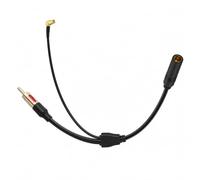 Antenne Voiture Splitter Dab, Adaptateur Antenne Dab, Voiture SMB vers DIN, Câble Splitter Antenne Autoradio AM FM, Connecteur Angle Droit pour Réception Radio Numérique Stable, 30 cm