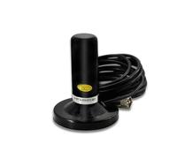 Antenne Voiture Universelle Courte EasyTalk HN-N2RS Double Bande VHF UHF 144/435MHz avec Base Magnétique 5M Câble pour Camions ou Auto Mobil Radio, Noir