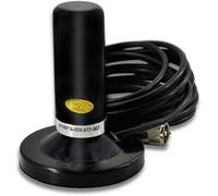 Antenne Voiture Universelle Courte HN-N2RS Double Bande VHF UHF 144/435MHz avec Base Magnétique 5M Câble pour Camions ou Auto Mobil Radio, Noir