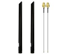 Antenne WiFi 10DBI MIMO SMA Dual Band Antenne Wi-FI 2,4 GHz 5 GHz 5,8 GHz Câble Coaxial de MHF1 à Femelle SMA 50CM pour Routeur WiFi Caméra IP Sécurité Adaptateur USB Carte PCIE Réseau
