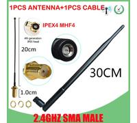 Antenne Wifi 2.4ghz 12dbi Sans Fil,Connecteur Sma Mâle Femelle,À Gain Élevé,Routeur Huawei Ipx4 Mhf4,Câble Pigtail - Type 1p M C Ipex4