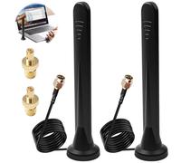 Antenne WiFi 5G 4G 2Pcs Antenne WiFi Extérieur et Intérieur 5G 4G LTE 15dBi Omnidirectionnelle avec Base Magnétique Amplificateur Signal pour Routeur WiFi Modem Caméra Connecteurs SMA/TS-9 Câble 3M