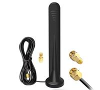 Antenne WiFi 5G 4G SMA 15DBI omnidirectionnelle avec base magnétique Mimo LTE - Câble RG174 de 3 m pour intérieur et extérieur 3G/4G/5G/GSM/GPRS Routeur IoT Gateway Smart Home