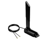 Antenne WiFi 6E à base magnétique haute performance, triple bande 6 GHz 5 GHz 2,4 GHz 2 x 2 MIMO haut gain RP-SMA antennes avec Bluetooth 5.3 pour PC de jeu, compatible avec ASUS ROG Strix, Gigabyte