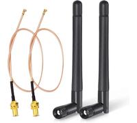 Antenne WiFi Bi-Bande 2.4GHz 5GHz 5.8GHz 3dBi RP-SMA Mâle, Câble 30cm de Prise Micro Coaxiale 0.3mm pour ESP32-CAM Intel PCIE Carte Réseau Routeur WiFi Caméra IP Sécurité Adaptateur USB