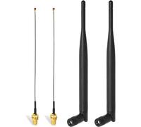 Antenne WiFi Bi-Bande 2.4GHz 5GHz 5.8GHz 6dBi RP-SMA Mâle,Câble 15cm de Prise Micro Coaxiale 0.3mm pour ESP32-CAM Intel PCIE Carte Réseau Caméra IP Sécurité Routeur WiFi Adaptateur USB