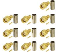 Antenne Wifi Connecteur Rp-Sma Pour Circuit Imprimé Diy Montage À Sertir Droit 10 Pcs Pour Câble Lmr195 Rg58 Rg400 Rg142 Wifi Module Wifi Routeur Sans Fil Wifi Caméra Rf