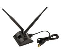 KALEA-INFORMATIQUE Module Socle magnétique Deux antennes WiFi Dual Band 2.4GHz 5GHz avec connecteurs RP-SMA Compatible 802.11 b g n AC AX et WiFi 6