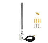 Antenne WiFi large couverture double bande 2,4 G/5 GHz Mini antenne extérieure Omni externe N-mâle & RP-SMA Adaptateur Wi-Fi sans fil 6 dBi w / 3 m Câble à faible perte