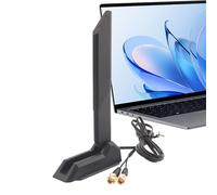 Antenne WiFi pour PC de bureau - Antenne Internet Tri-Band | Renfort de signal de routeur base magnétique avec câble d'extension de 3,9 pieds pour appareils de bureau, mobiles ou réseaux, Tri B