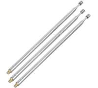 Antennes télescopiques 2025, 3 x 43,5 cm, 4 sections, télécommandes, argent
