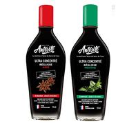 Antésite Anis + Antesite Menthe, concentré de réglisse et extrait naturel d'anis, concentré de réglisse et extraits naturels de menthe - Lot de 2 flacons de 13cl diluer SANS SUCRE(MA)