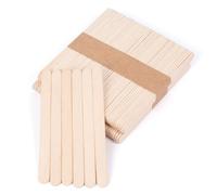 ANTETOK 100 Bâtonnets en Bois pour Lollipops, 114mm Bâtonnets de Glace en Bois pour Artisanat, Premium Popsicle Sticks pour Projets DIY, Créations Maison et Étiquettes pour Plantes
