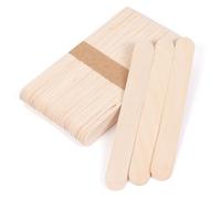 ANTETOK 50 Bâtonnets en Bois pour Lollipops, 150mm Bâtonnets de Glace en Bois pour Artisanat, Premium Popsicle Sticks pour Projets DIY, Créations Maison et Étiquettes pour Plantes