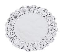ANTETOK Doyley Lot de 100 napperons jetables en dentelle pour fêtes, gâteaux et travaux manuels, 30,5 cm Argenté