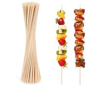 ANTETOK Lot de 100 brochettes en bambou de 30 cm de long pour marshmallow, barbecue, collation, fruits, saucisses et hamburgers