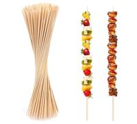 ANTETOK Lot de 100 brochettes en bambou de 40 cm de long pour marshmallow, barbecue, collation, fruits, saucisses et hamburgers