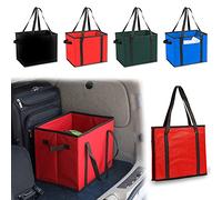 ANTEVIA - Boite de rangement pliable et transportable pour voiture | PLUS DE 10 MODÈLES | Coffre Camping Car Pliante | Matière : Aluminium| Couleurs : Rouge (Nardelly rouge)