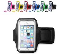 ANTEVIA-Brassard téléphone étanche universel+poche clés|Taille max: 6.4 Pouces soit 16.2cm|PLUS DE 10 MODÈLES|Matière:PU|Brassard de sport pour smartphone Porte téléphone|Couleur:Noir(Kelan noir)