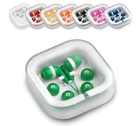 ANTEVIA - Écouteurs filaires Intra auriculaire avec boîte de Rangement et 3 Jeux d'oreillettes |Plus DE 10 MODELES |Anti-Bruit | Couleur: Vert (Cort Vert)