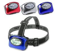 ANTEVIA - Lampe frontale LED bleu avec sangles réglables |5 LEDS ultra puissantes | PLUS DE 20 MODÈLES | Matière : Aluminium | Torche à piles | Lecture de poche | Couleur : Bleu (Lokys bleu)