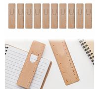 ANTEVIA - Lot de 10 règles plates de 11cm avec fonction marque-page | PLUS DE 20 MODÈLES |Matière: Bois (Bomler)