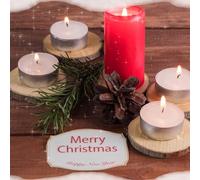 ANTEVIA - Lot de 15 bougies chauffe plat nature | PLUS DE 10 MODÈLES | Couleur : Gris et blanc | Non parfumé (Virtua nature)