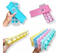 ANTEVIA - Lot de 2 bacs à glaçon avec couvercle et bouchon de remplissage en silicone | COULEURS ALÉATOIRE | Moule pour 12 glaçons (x2) avec recevoir (Ice maker - Pack 2)