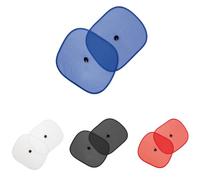 ANTEVIA - Lot de 2 Pare Soleil Voiture latéraux Universel 37 x 44cm avec Ventouse | Plus DE 10 MODÈLES | Vitre latérale Enfant Bébé Passager | Matière: Polyester| Couleur : Bleu (Ride Bleu)