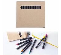 ANTEVIA - Lot de 3 boîtes de 12 crayons de cire (36 crayons) | Écologique | Crayon de couleur gras | Craie de cire pastel | Couleurs: Violet bleu orange... (Lola)