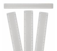 ANTEVIA - Lot de 3 règles plates de 30cm | PLUS DE 20 MODÈLES |Matière: Aluminium (Alury 30)