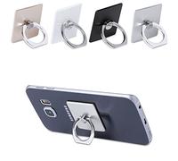 ANTEVIA - Lot de 4 Anneaux Support téléphone Universel | Plus DE 10 MODELES | Bague Doigt pour Smartphone | Couleurs : Blanc Noir Gris Marron (Arnold)