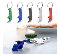 ANTEVIA - Lot de 4 Porte-clés décapsuleur Design en Aluminium | Plus DE 10 MODÈLES |Porte clé | Couleurs Disponible: Bleu Gris Noir Rouge Vert (Russel)