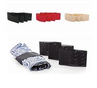 ANTEVIA - Lot de 4 Ronds de Serviette de Table Design et Tendance | Plus DE 10 MODÈLES | Couleur : Noir (Napkei Noir)